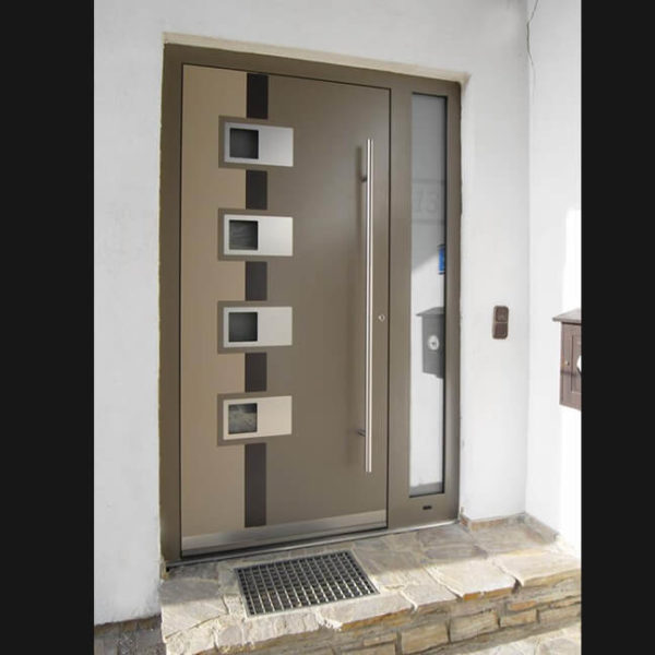 Front door painted in 3 colours