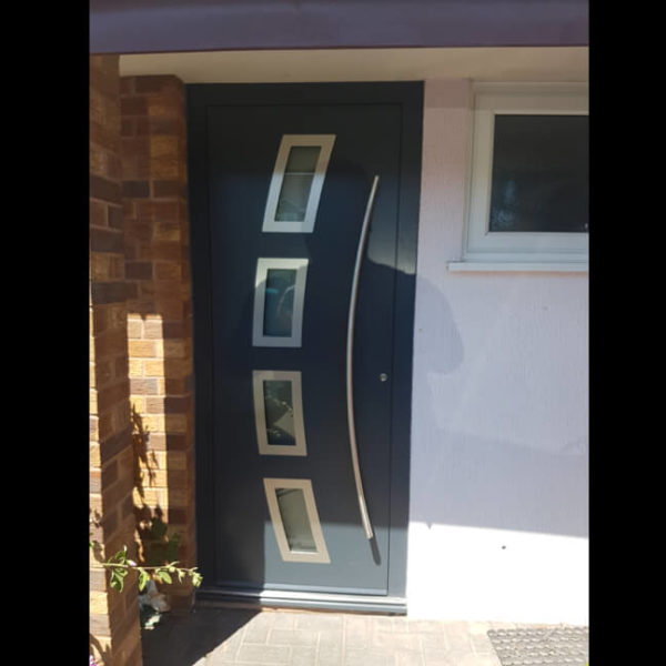 Front door 647 design & bent pull handle