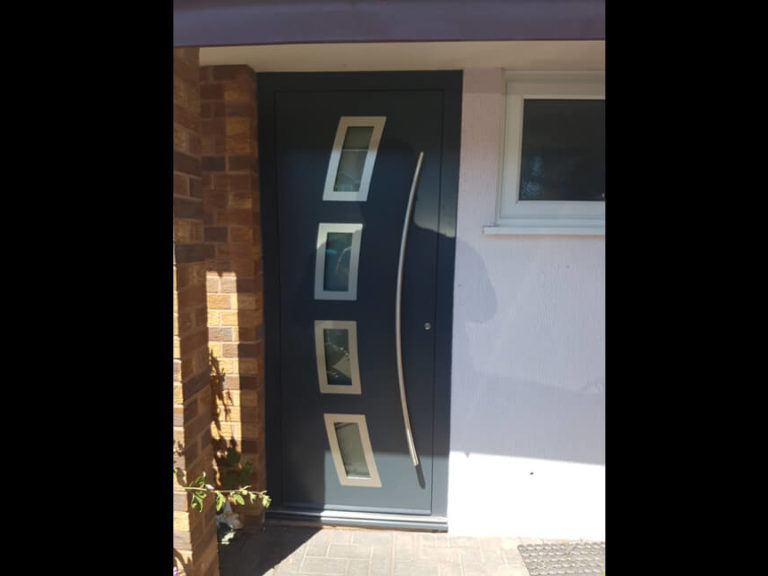 Front door 647 design & bent pull handle