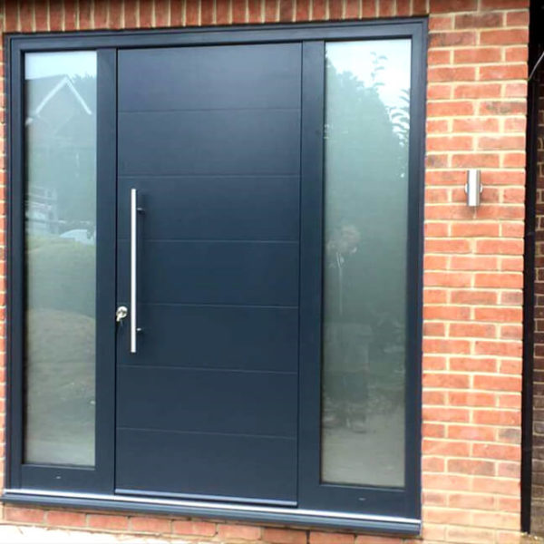 Front door with sidelights and cill profile