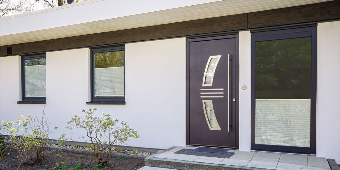 Front entrance doors (3) Custom 'sails' design front door