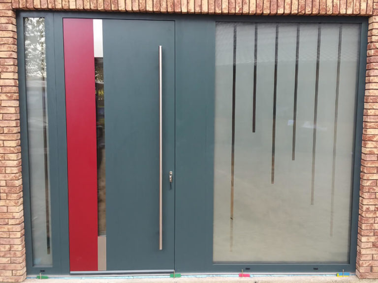 Ryterna front door 803 design with custom glazed sidelights