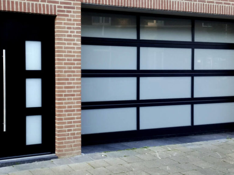 Matt glazed Sectional garage door