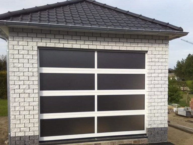 Tint glazed Sectional garage door