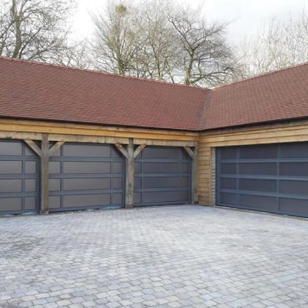 Glazed sectional garage doors (3)