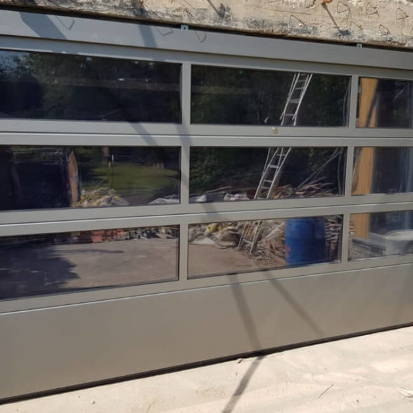 Glazed sectional garage doors (4)