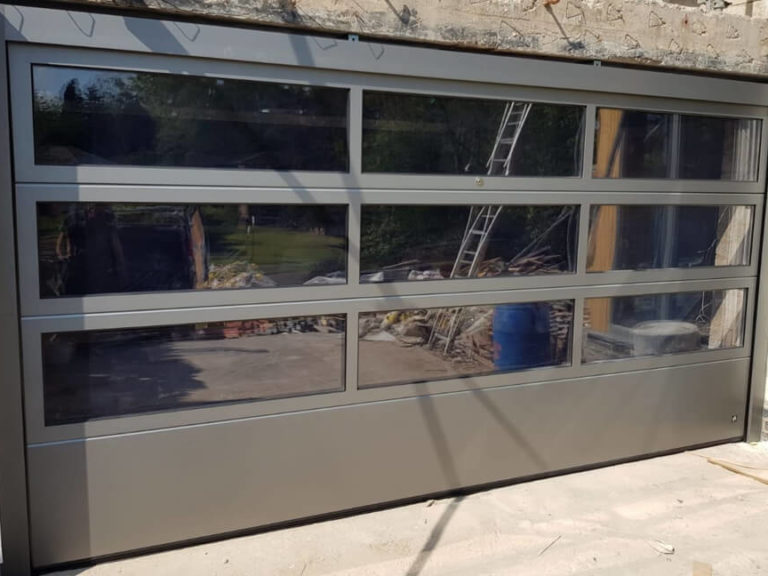 Glazed sectional garage doors (4)