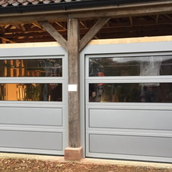 Glazed sectional garage doors (5)