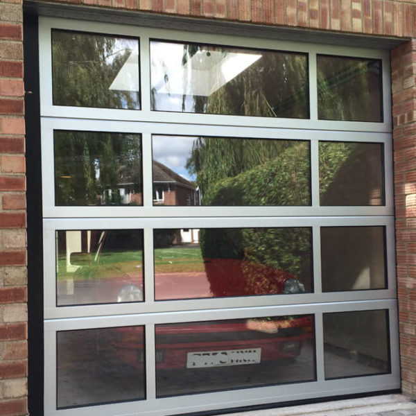 Glazed sectional garage doors (8)