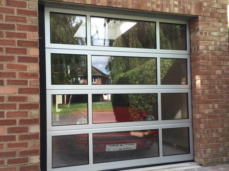 Glazed sectional garage doors (8)