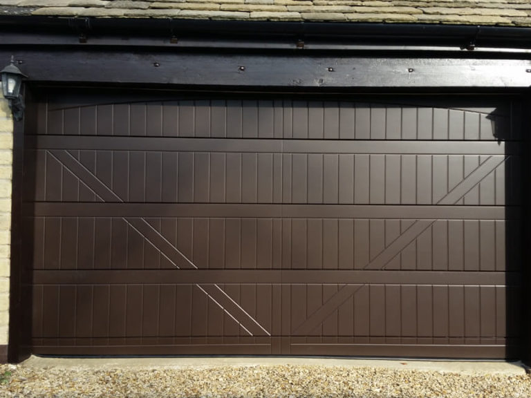 Okoume sectional garage doors (1)