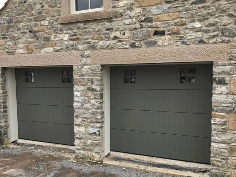 Okoume sectional garage doors (3)