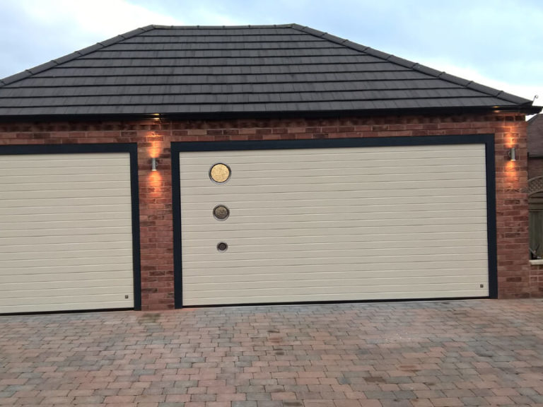 'Rib' design sectional garage doors
