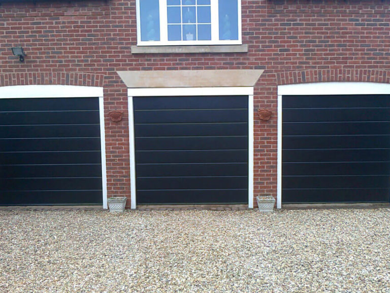 Midrib design garage doors