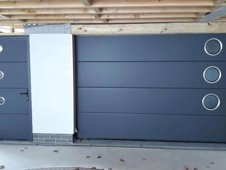 Garage & side door with portholes