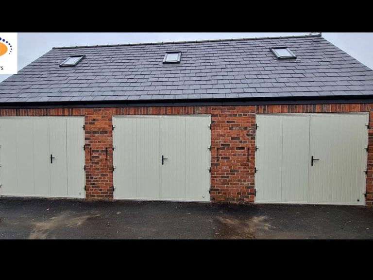 Triple Side-Hinged Garage Doors