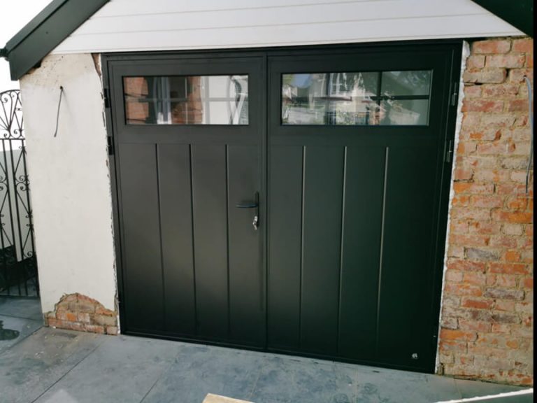 Side-Hinged Garage Door Traditional modified design