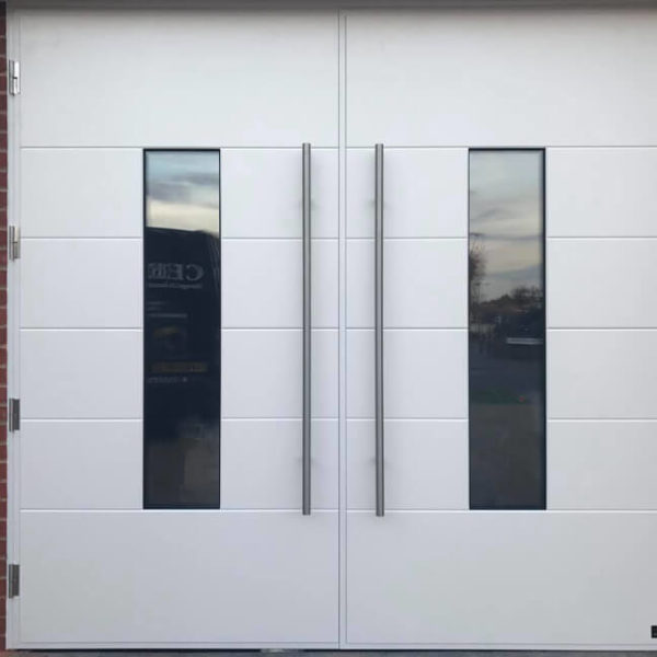 Custom made side hinged garage door