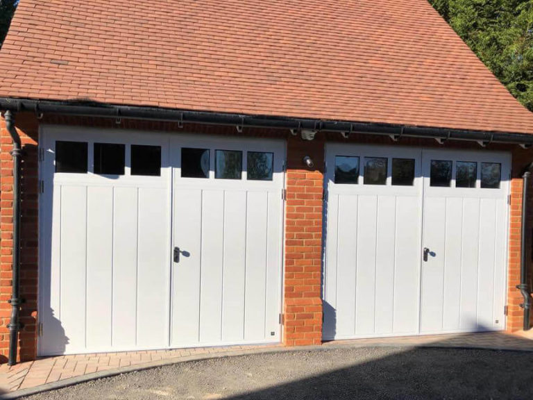 A pair of side hinged doors wit BS glazing