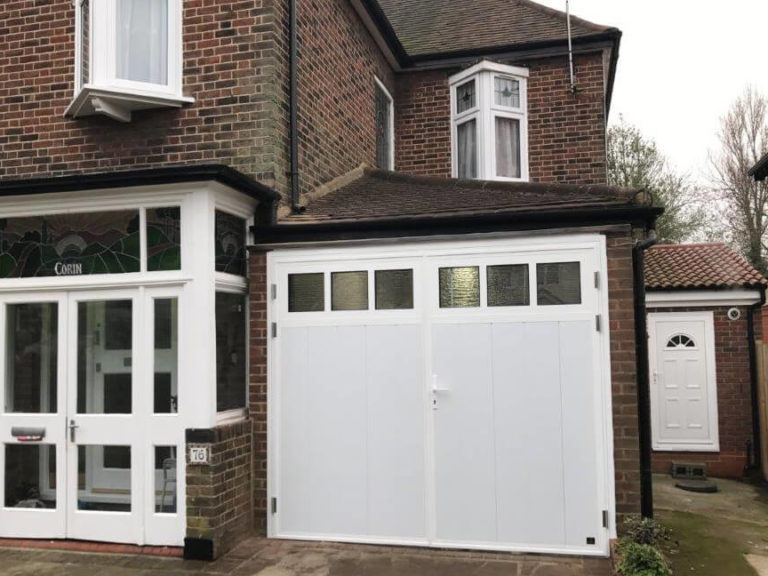 Side hinged door with BS windows