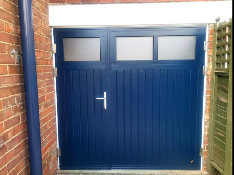 Side hinged door with BS window