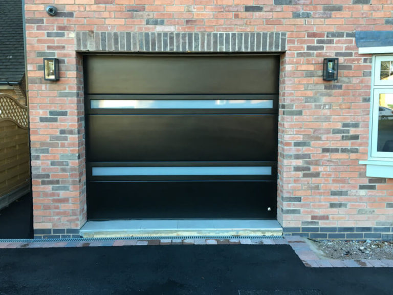 Slim-line sectional garage doors (2)