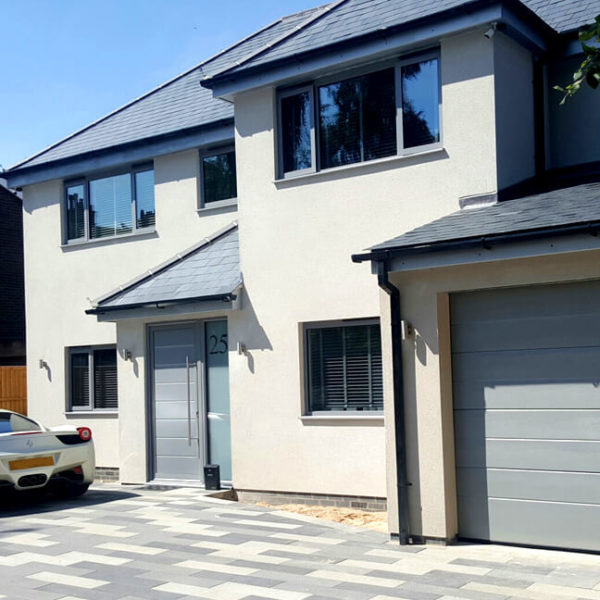 Front door design to match garage door 'Midrib' design