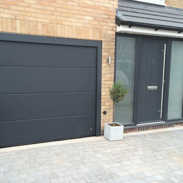 Front door with letter plate and 1.8 metre long pull-handle