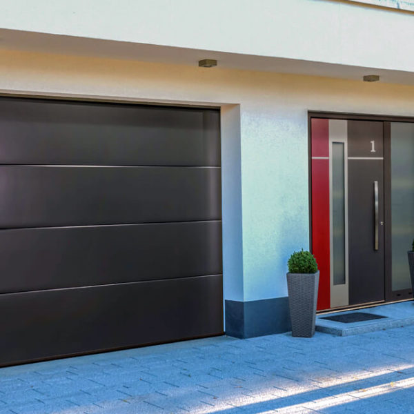 Front & garage doors painted in two colours