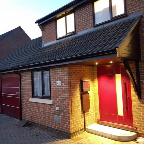 Front & garage doors in red