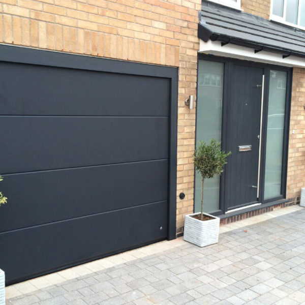 Garage & front door with letter plate