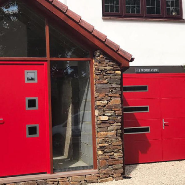 15 cm height windows n front & side-hinged doors