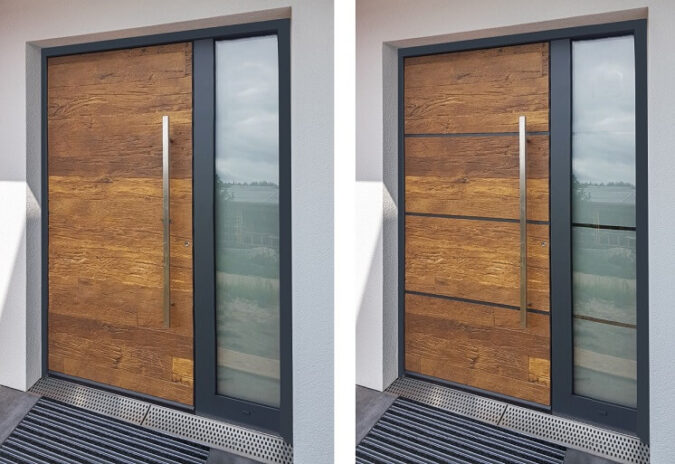 Ryterna news 20191108 (1) Aluminium front doors clad with wood sheets