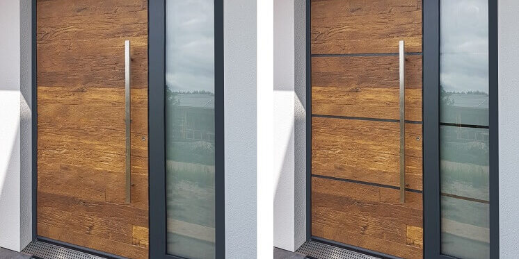 Ryterna news 20191108 (1) Aluminium front doors clad with wood sheets