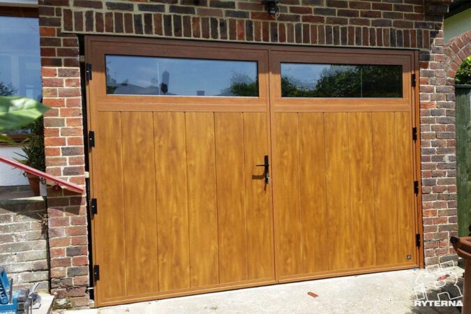 Side hinged garage doors Side hinged garage doors