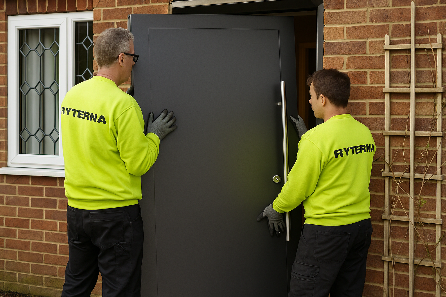 Aluminum Insulated Front Doors in Suffolk County installation