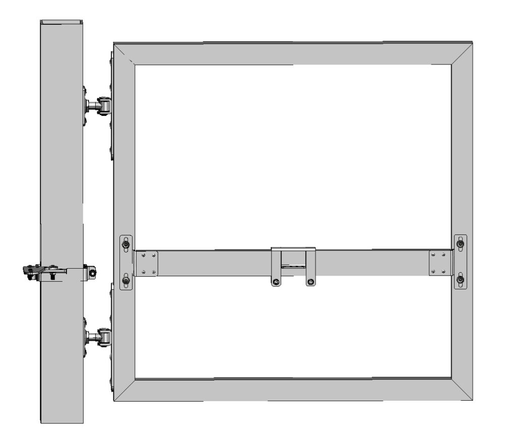 Swing gate operator coupling brackets