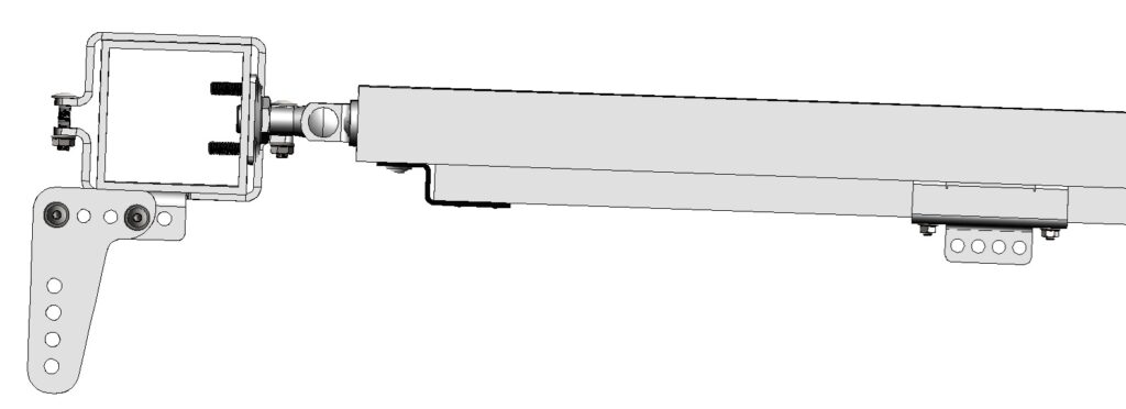 Swing gate operator coupling brackets